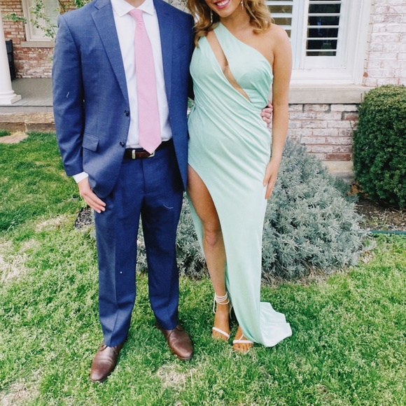 X REVOLVE A Cut Above Gown in Seagreen Katie May - Picture 2 of 5